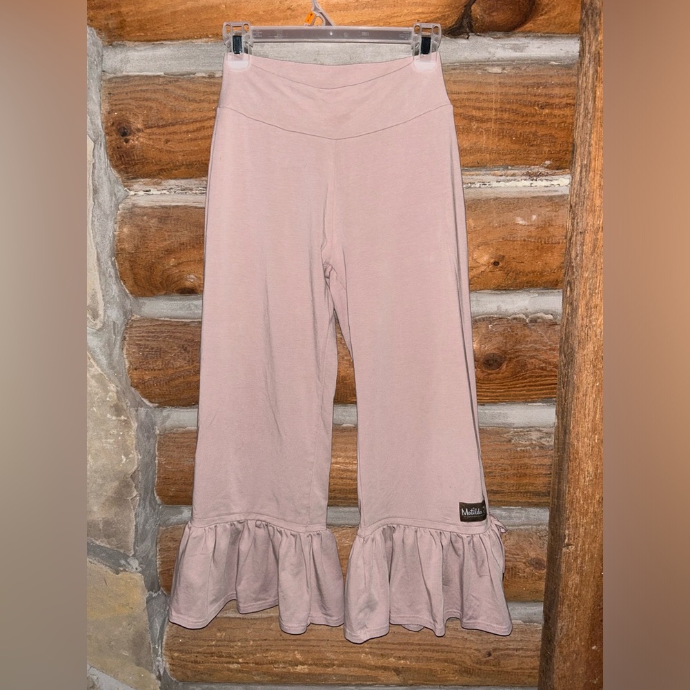 Matilda Jane Dusty Blush Pink Ruffle Pants Size Small